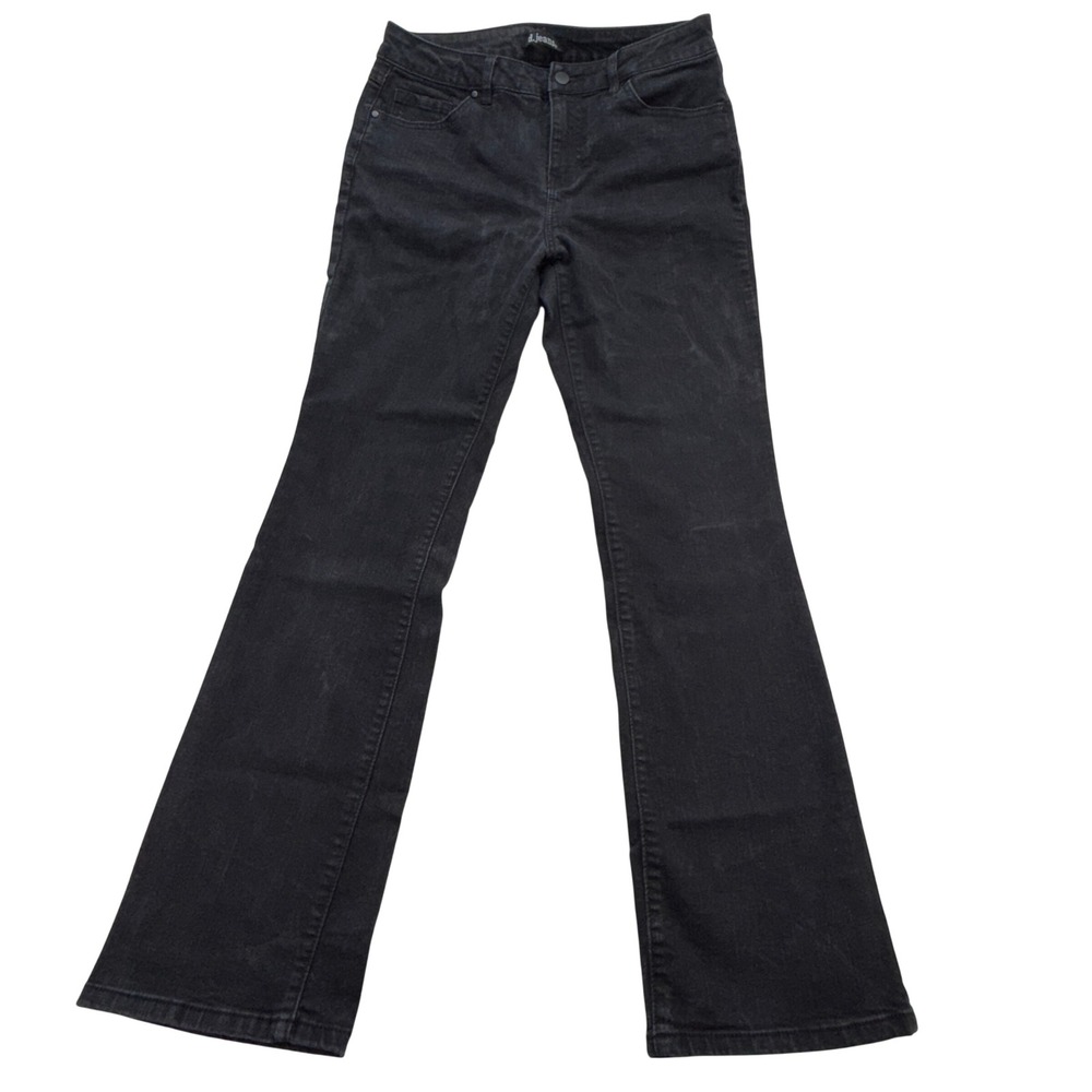 d.jeans Faded‎ Flare Leg Denim Jeans Womens 8 Black